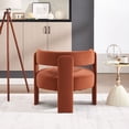 thumbnail image 6 of S-HOME Mid-Century Modern Velvet Accent Chair  with Wooden Legs for Living Room, Bedroom, Office Decor, Orange, 6 of 11