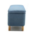 thumbnail image 4 of ARCTICSCORPION Modern Boucle Fabric Storage Ottoman Bench, Entryway Bench with Large Storage Space for Home End of Bed, Blue, 4 of 5