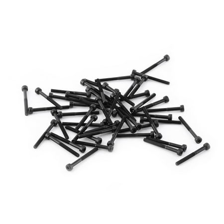 

M3 Black Hex Socket Cap Head Screw Bolt Set (M3*30mm Partially Threaded 50pcs)