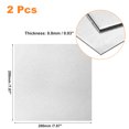 thumbnail image 2 of Uxcell 2Pack 200mm x 200mm x 0.8mm Rectangle 6061 Aluminum Sheet Flat Metal Plate Stock, 2 of 5