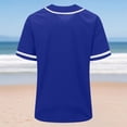 thumbnail image 6 of CQONEPT Baseball Jersey Tops for Women Short Sleeve Shirt Button Up Summer Tops Casual Sportswear Athletic Tee Uniform Navy M, 6 of 6