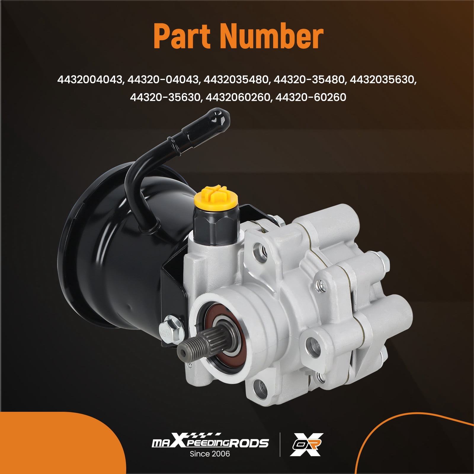 maXpeedingrods Power Steering Pump with Reservoir for 1996-2001 Toyota 4Runner Tacoma 2.4L 2.7L, Replace# 21-5228, 4432035630, 4432060260, 4432035480, 4432004043