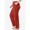 thumbnail image 3 of Woman Within Plus Size Tall 7-Day Knit Ribbed Straight-Leg Pull-On Pants, 3 of 5