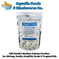 thumbnail image 2 of Aquatic Foods Inc. Small & Medium Calcium Feeder Disks for Shrimp, Snails, Crabs, Crayfish, Hermit Crabs and All Tropical Fish…300 Count Bag of Small & Medium, 2 of 9