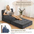 thumbnail image 5 of Hommpa Folding Sofa Bed,Convertible Floor Couch for Adult with Pillow with High Density Foam Filling,Comfort Floor Sofa Portable Sleeper Chair for Bedroom Living Room,Dark Gray,Single, 5 of 10