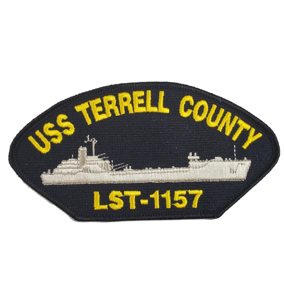 USS Terrell County LST-1157 Ship Patch - Great Color - Veteran Owned Business