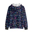 thumbnail image 6 of Yuyamidu Girls Hoodie Size 14-16 Christmas Lights Print Fleece Zip Up Jacket Warm Comfortable Winter Hooded Sweatshirt for School Outdoor Casual Drop Shoulder Long Sleeve Top with Pockets, 6 of 8