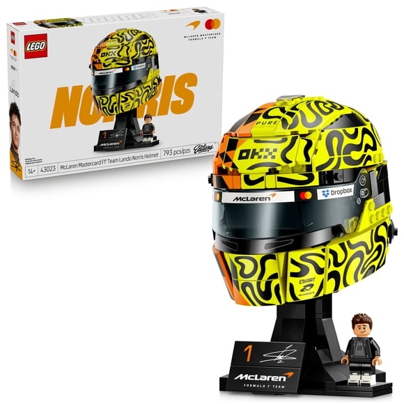 LEGO Editions McLaren Mastercard F1 Team Lando Norris Helmet - Building Set for Adults, Ages 18+ - F1 Bedroom, Office or Shelf Decor for Fans - Gift for Men & Women - 43023
