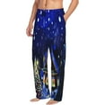 thumbnail image 3 of Kdxio Christmas Night Print Men's Sleep Pajama Pant Lounge Pants with Pockets, 3 of 8