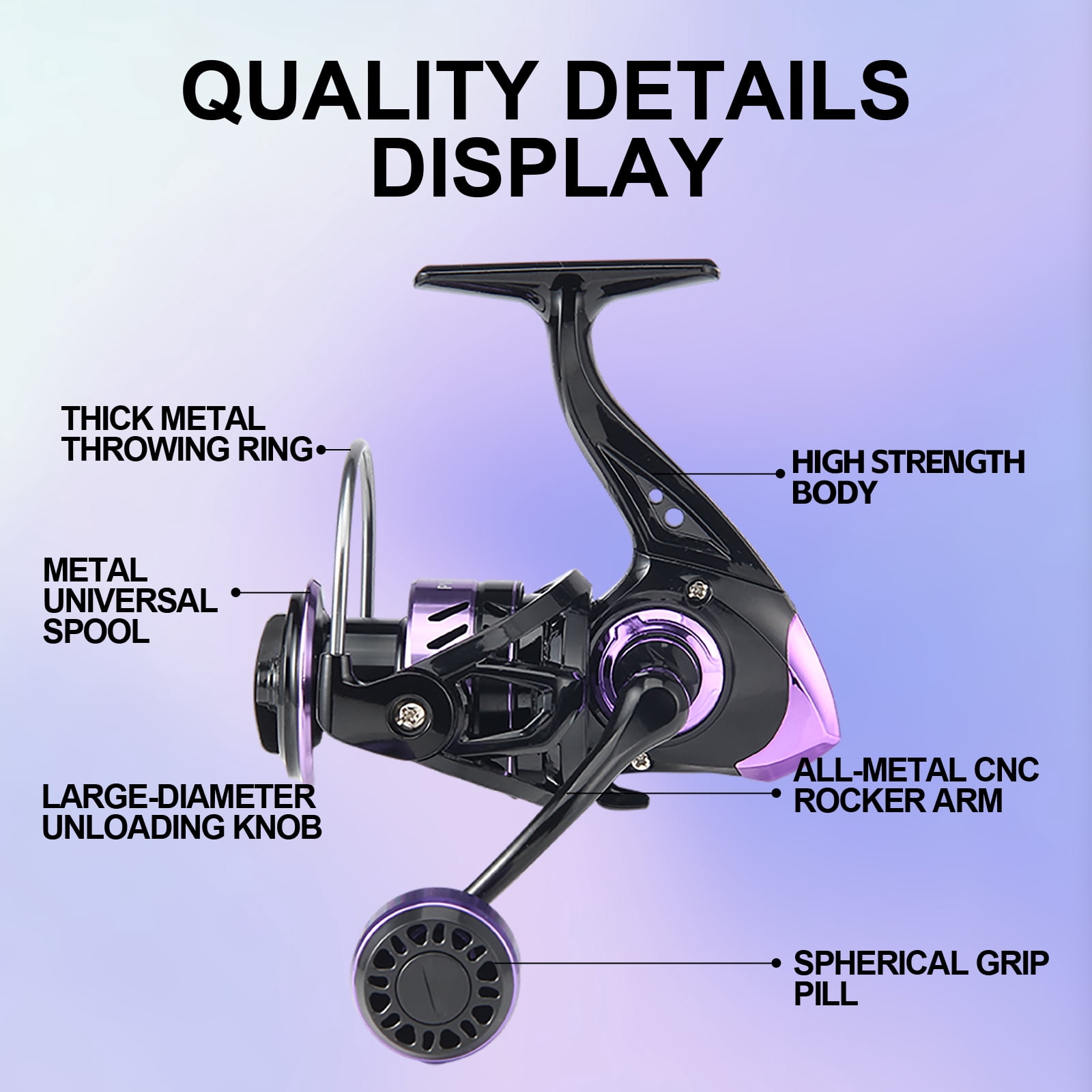 HAUT TON 1000-7000 Spinning Fishing Reel Smooth 16kg Max Drag For Saltwater Freshwater Metal Spool Durable Carp Fishing Tackle