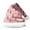 Pink, variant on AJGRHE Printed Christmas Santa Hat With Thick Unisex Kids & Adults Festive Party Accessory Double Sided Cap Green S