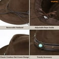 thumbnail image 6 of WHIPPY Cowboy Hat for Men Women Western Cowgirl Hat Beach Hat with Wide Brim, 6 of 8