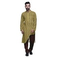 thumbnail image 1 of Atasi Kurta Asymétrique Imprimée Décontractée pour Hommes Ensemble Kurta Longue Designer, 1 of 4