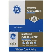 GE Advanced Silicone Window & Door Sealant, Pack of 1, Clear 10.1 fl oz Cartridge