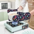 thumbnail image 7 of Honeii Rocket Satellite patten Oven Mitts and Pot Holders Sets, Baker Oven Mitts, Mittens for Kitchen Decor, Baking Lover over Gloves Gifts, 7 of 7