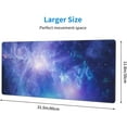 thumbnail image 3 of Galaxy XL Desk Mouse Pad, Nebula Galaxies in Space Extended Large Gaming Mousepad Desktop, Big Long Desk Mat Makeup for Laptop, Keyboard, Computer for Decor Women Office (Blue Purple, XL 31.5*11.8 In), 3 of 6