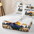 thumbnail image 4 of Erosebridal Happy Camping Twin Quilt Set For Camper Lover,Old Bran Door Twin Coverlet Set For Kids,2pcs, 4 of 7