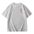 thumbnail image 3 of T-Shirt Décontracté à Manches Courtes pour Filles, Col Rond, Haut Imprimé, Tissu Extensible Confortable pour le Quotidien, l'École et les Activités Extérieures, Âges 3-13, 3 of 6