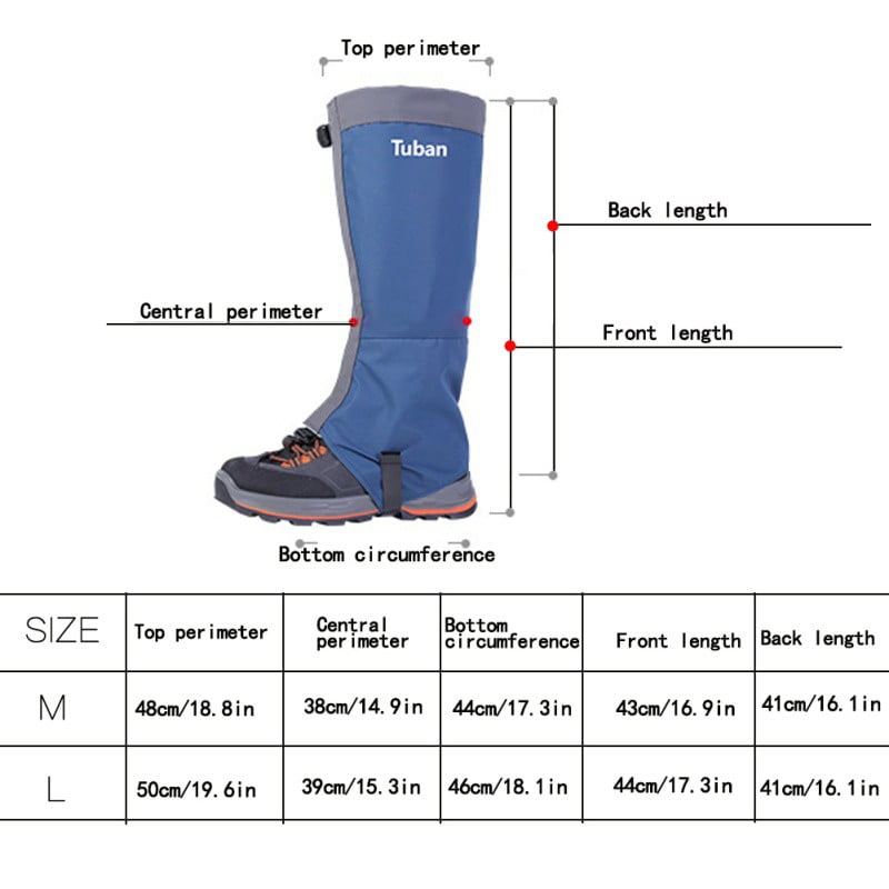 Boot Gaiters Cover Waterproof Snow Outdoor Mountain Hiking High Leg Shoes Case