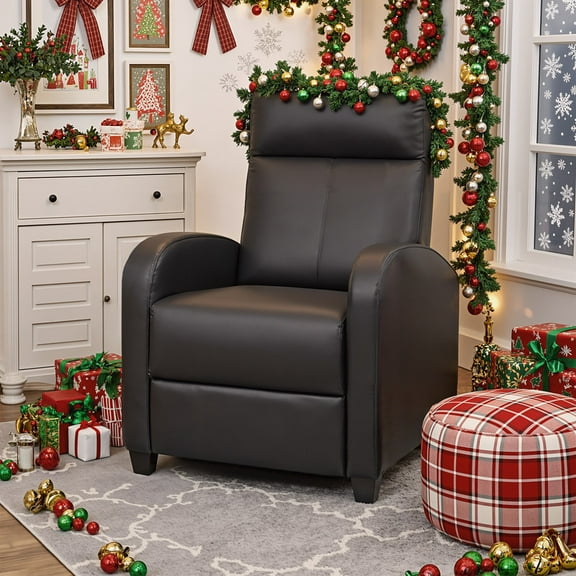 Walnew Home Theater Recliner with Padded Seat and Backrest