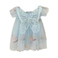 thumbnail image 4 of Girls Princess Dress Flower Girl Dress Ball Gown Flutter Sleeve Tulle Embroidered 3D Flower Floral Embroidery Party Holiday Elegant Fancy Dresses for Girls 3-24M, 4 of 8