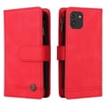thumbnail image 3 of Case for Samsung Galaxy A03 Cover Zipper Pocket Wallet Case Magnetic Protective - Red, 3 of 5