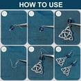thumbnail image 6 of 1 Box DIY 10 Pairs Earrings Making Kit Celtics Trinity Knot Charm Traditional Irish Celtics Charms Celtics Knot Charms Purple Glass Spacer Beads for Jewelry Making Kits Adults Women Supplies for DIY, 6 of 9