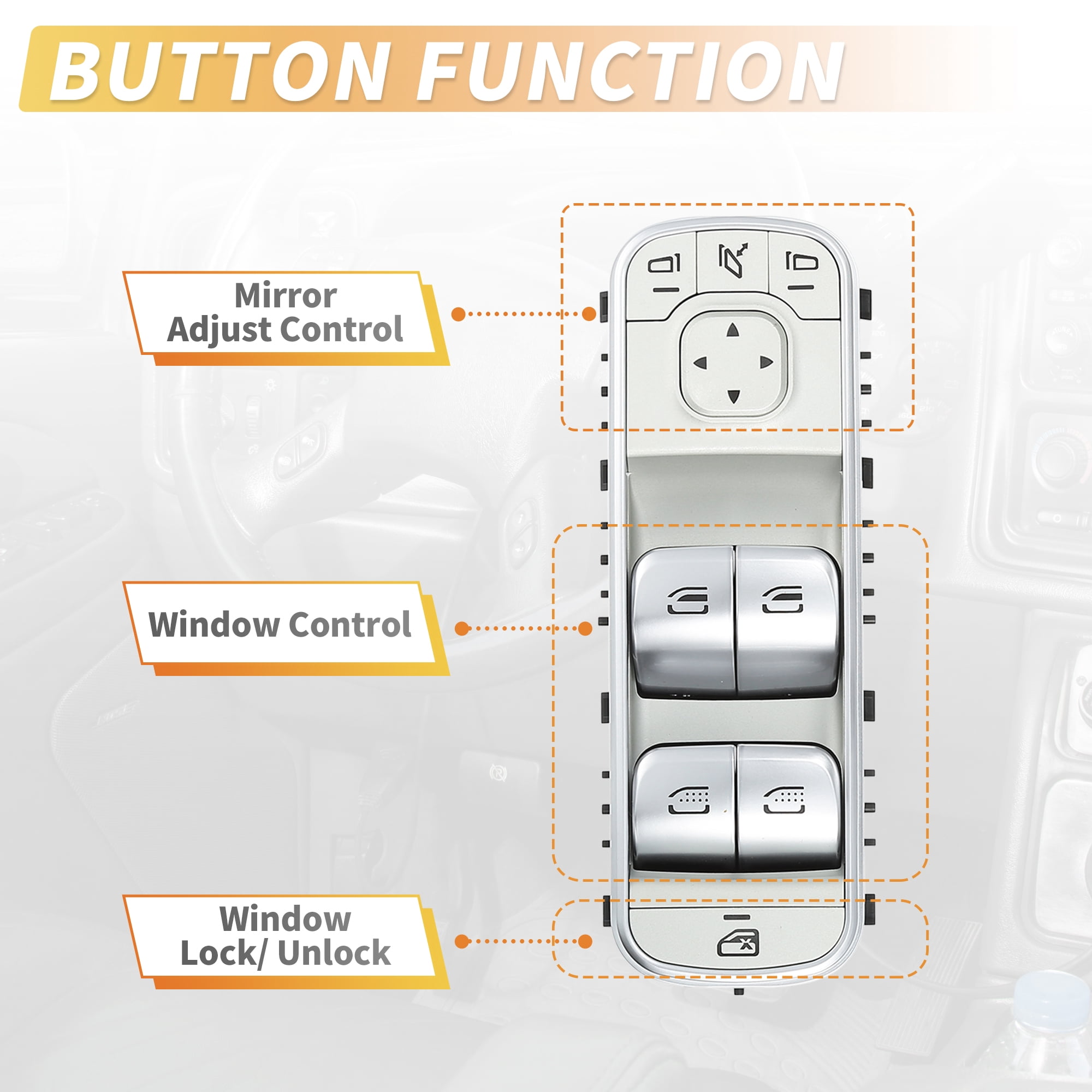 Unique Bargains Power Window Switch for Mercedes-Benz GLE 350 GLE 450 GLS 580