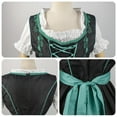 thumbnail image 7 of LOVZFMLL Renaissance Costume for Women German Dirndl Dress Oktoberfest Halloween Carnival Cosplay Costume Embroidery Lace Up A-Line Mini Dress, 7 of 7