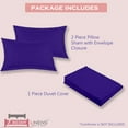 thumbnail image 6 of eBeddy Linens Duvet Cover Set Super King 108x98 Inch 100% Microfiber Soft and Breathable 3 Pieces Premium Comforter Cover Zipper Closure & Corner Ties, Royal Blue Solid, 6 of 7