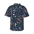 thumbnail image 3 of Picia Colorful Flowers Gentle Cotton Regular Fit Short Sleeve Casual Hawaiian Shirt for Men-Medium, 3 of 9
