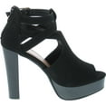 thumbnail image 5 of Top Moda Shoes Women's Lovely-90 Peep Toe Platform High Heels Criss Crossed Straps Back Zipper, 5 of 7