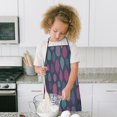 thumbnail image 4 of Multicolor Feather Pattern Kids Aprons for Girls and Boys,Adjustable Neck Strap Toddler Aprons for Kids Cooking Baking, 4 of 6