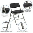 thumbnail image 5 of Emma + Oliver 2 Pack Premium Curved Triple Braced & Double Hinged Black Pin-Dot Fabric Metal Folding Chair, 5 of 9