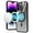 Black, variant on GSA Magnetic Kickstand Alloy Chrome Transparent For iPhone 15 Pro Max - Clear