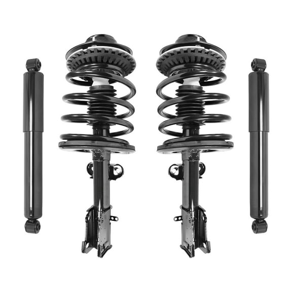 Unity Automotive Front & Rear Complete Strut Assembly Shock Kit Fits 2001-2007 Chrysler Town & Country, 4-11071-253030-001