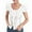 White, variant on Women's Summer Casual Short Sleeve Blouse Trendy Frill Trim Button down Shirts Tie Front Puff Sleeve Ruffle Tops Plain Color Slim Fitted Blouses for Beer Festival Wear White M