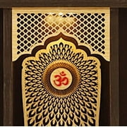 Wooden Pooja Mandir Temple For Home And Office / Pooja Temple With LED Lights / Wall Hanging Pooja Temple / Pooja Darbar / Hindu Temple