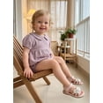 thumbnail image 6 of AceBaby Infant Baby Girl 95%Cotton Summer Bubble Solid Color Romper,Size 0-18M, 6 of 10