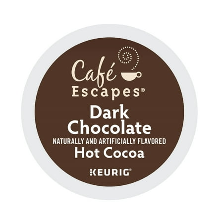 Cocoa Pod - Café Escapes Dark Chocolate Keurig K-Cup Hot Cocoa Pods, 24 Count