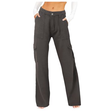 Women's Boot-Cut Office Pants - Striped Print - Stretch Fabric - Comfortable Dress Slacks For Work
