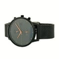 thumbnail image 2 of Alfred Sung Men's Dual Time Black Rose Gold Accents Date Link Watch, 2 of 4