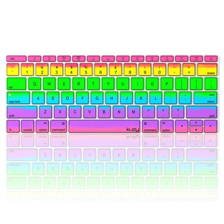 Kuzy - RAINBOW Keyboard Cover for MacBook Pro 13 inch A1708 (No TouchBar) Release 2016 & MacBook 12