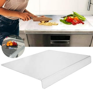 SRSTRAT Acrylic Cutting Boards for Kitchen Counter,Kitchen Countertop with Acrylic Cutting Board, Countertop with Transparent Cutting Board with Edges