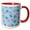 Red/White, variant on 3drose, English Cottage Shabby Chic Pink Roses on Sky Blue, 15oz Mug
