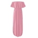 thumbnail image 4 of Vestido Largo Con Hombros Descubiertos ANGGREK Maxi Vestido Color Sólido Ajuste Holgado Bolsillo Suave, 4 of 7