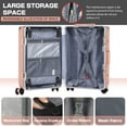 thumbnail image 2 of Luggage Aluminium Frame PC ABS Hardshell Suitcase with Spinner Wheels TSA Lock Zipperless Luggage 28 inch SakuraPink, 2 of 8