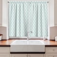 thumbnail image 2 of Ambesonne Ethnic Kitchen Curtains, Folk Culture Triangles Lines, 55"x39", Seafoam White Pale Teal, 2 of 3