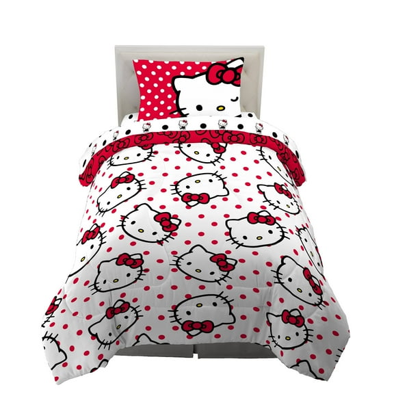 Kids' Bed in a Bag: Twin Comforter Set, Multicolored, Polyester, Machine Washable, Sanrio Licensed