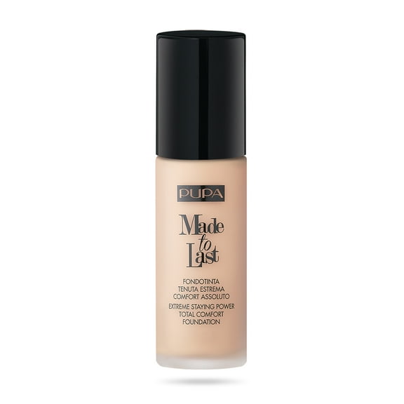 PUPA Milano Made To Last Fluid Foundation, Makeup, Light Beige, 1.01 oz